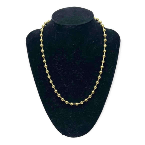 Vintage Graziano CN Gold Tone Bead Necklace - Picture 1 of 3